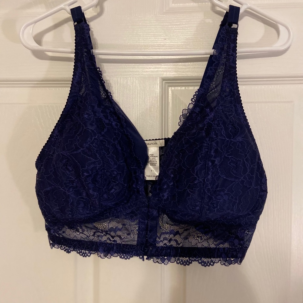 Navy lace bralette